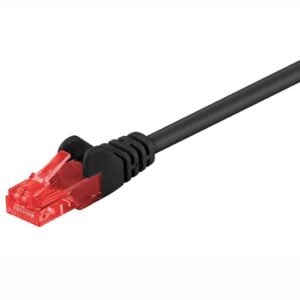 CAT 6 Network cable, U/UTP (0.25m) - Black