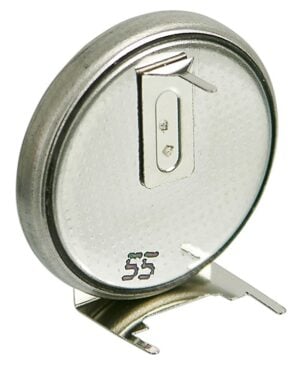 CR2032 - Print assembly, horizontal (3-Pin) - lithium button cell, 3 V