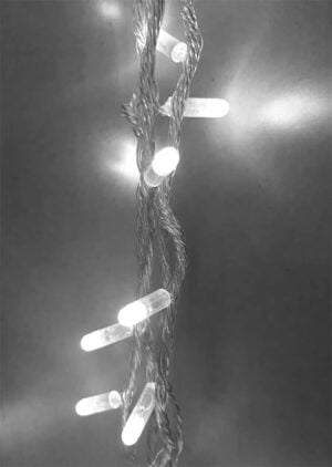 100 LED String Lights 6mm Bullet LED WHITE
