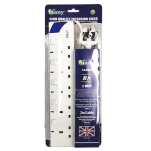5-Way Extension 2m - White