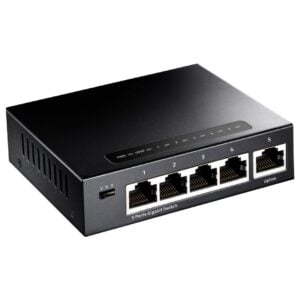 Cudy GS105 5-Port Gigabit Ethernet Unmanaged Switch - Desktop, Fanless, 10/100/1000Mbps Shielded Ports