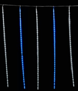 160L White & Blue LED Sticks Curtain Rain Effect 1×1.5m