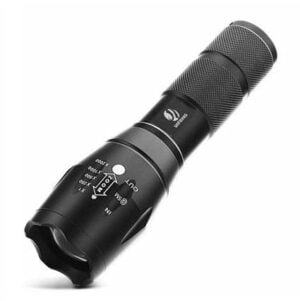 MediaRange LED Flashlight with Powerbank, 1.800mAh Battery, Black