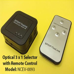 Optical Switch 3 x 1 with Remote Control