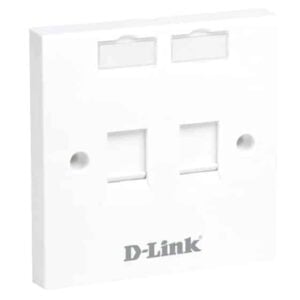 D-Link – Dual Faceplate, Square - White