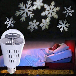 Novelty Bulb with Snow Flakes White