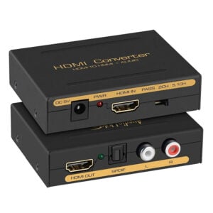 HDMI in/ out with RCA & Toslink Audio output