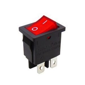 Power Rocket Switch 10A/250V DPST ON-OFF - Red