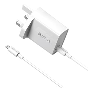 Devia 2 USB-A Ports Charger + Lightning Cable