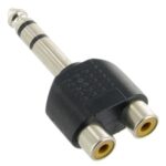 6.35mm Male to 2 RCA Female Stereo Adapter