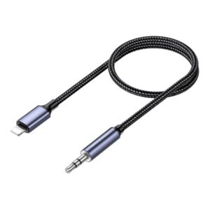 8 Pin Lightning Male to 3.5mm AUX Braided Audio Adapter Cable -1M