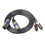 2 RCA Male to 2 XLR 3 Pin Male Audio Cable - 1.5m