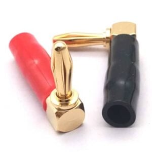 4mm Banana Plug Pair - L-shaped 90 Degree