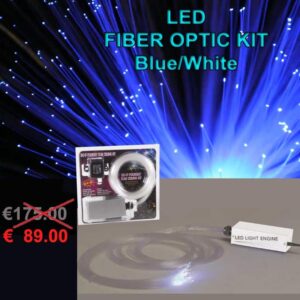 Fibre Optic Kit, 155 Fibres (2m), LED Driver, Blue/White