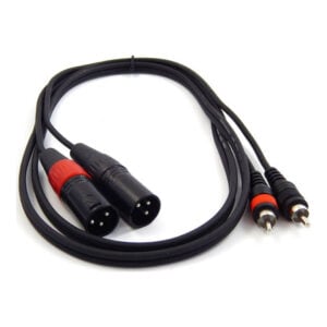 2 x RCA Male - 2 XLR Male 1.5m