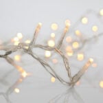 EUROLAMP 144L LED Icicle, Connectable Warm White 9x0.7m Transparent, 3m