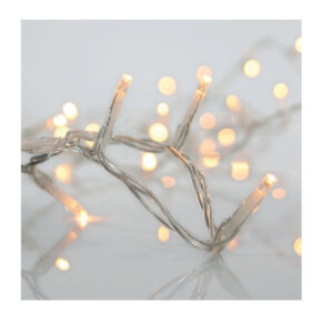 EUROLAMP 144L LED Icicle, Connectable Warm White 3x0.6m Transparent, 3m