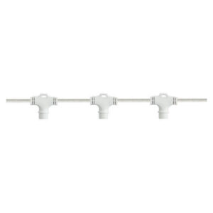 EUROLAMP WHITE RUBBER WIRE, FOR CURTAIN LIGHTS, 10 VERTICAL CONNECTORS, 1.1m