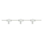EUROLAMP WHITE RUBBER WIRE, FOR CURTAIN LIGHTS, 20 VERTICAL CONNECTORS, 2.1m