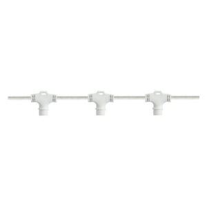 EUROLAMP WHITE RUBBER WIRE, FOR CURTAIN LIGHTS, 20 VERTICAL CONNECTORS, 2.1m