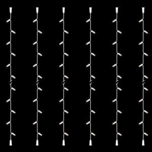 30L String Lights, Warm White, white rubber cable, LED, Set of 6