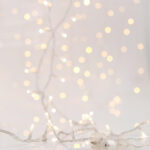 EUROLAMP Curtain Lights, 360 LED 3mm, 31V Adaptor, 4 Connectors up to 3 SET, Transparent PVC Wire, Warm White LED, 2x2