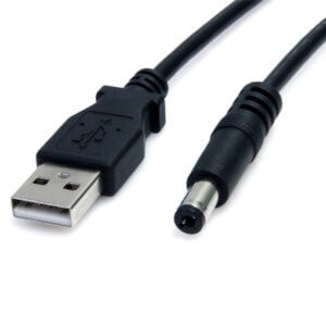 USB Male to DC 5.5 x 2.5mm  60cm