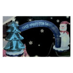 Inflatable Snowman and Christmas Tree with Arch