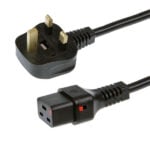 UK Power Cable C19 Female IEC Lock - 2m