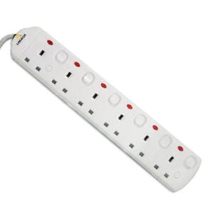 6-Way Extension 5m - White