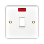 SWE 20A DP SWITCH 1G FLUSH WITH NEON