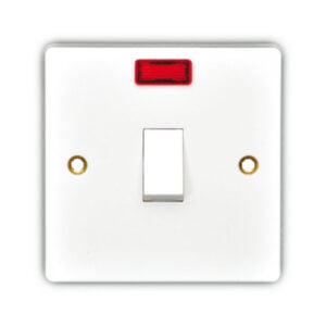 SWE 20A DP SWITCH 1G FLUSH WITH NEON