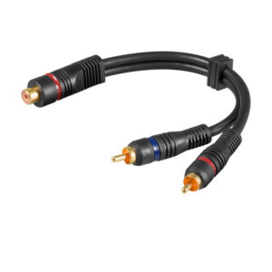 RCA Audio Y Cable Adapter Female to 2 Male