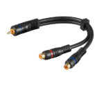 RCA Audio Y Cable Adapter Male to 2 Female