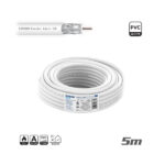 EDISION Indoor Coaxial Cable 5m PVC White