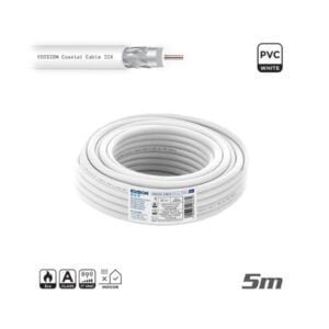 EDISION Indoor Coaxial Cable 5m PVC White