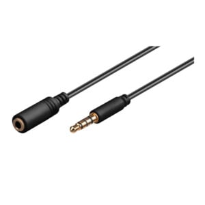 Headphone and Audio AUX Extension Cable, 4-pin 3.5 mm