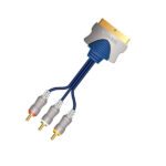 3x RCA to Scart Cable