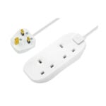 Masterplug 13A 2-Gang Extension White 5m