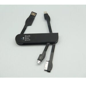 Swiss Army Knife USB Cable-Adapter 3 in 1 Black/Pink/Blue