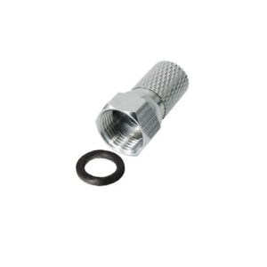 F Male with Wide Ring & Rubber for Cable Φ 6.8mm