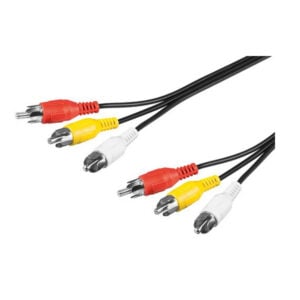 3 RCA to 3 RCA Stereo Cable 1.5m