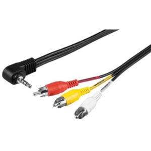 3.5mm 4-Pin, 90° to 3 RCA Stereo Cable 1.5m