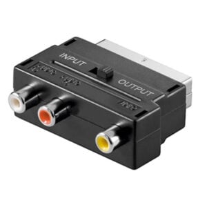 Adapter SCART Male to 3 RCA Female with In/Out switch