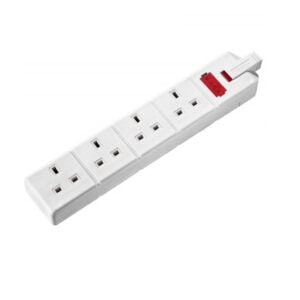 Permaplug Heavy Duty 13Amp 4 Gang Socket White
