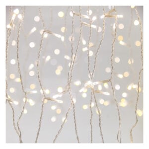 Curtain 360 2Chip LED 3mm Remote Transparent Wire White & Warm White 18m