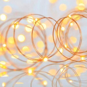 100 Mini LED Bronze Copper Wire Warm White 5m