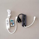 24V Adaptor with Synchronous RGBW LED Controller & Remote Control 3m