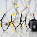 700 LED Lights 3mm Green PVC Wire Warm White 35m