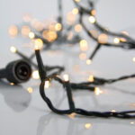 700 LED Lights 12W 3mm Green PVC Wire Warm White 35m